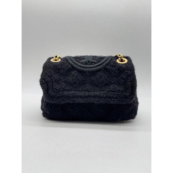 TORY BURCH Fleming soft bouclé tweed small convertible crossbody bag -Black - Picture 5 of 14